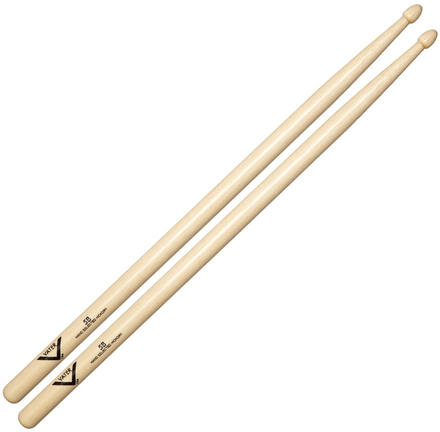 Vater Hickory VH5BW 5B Wood Tip Drum Sticks